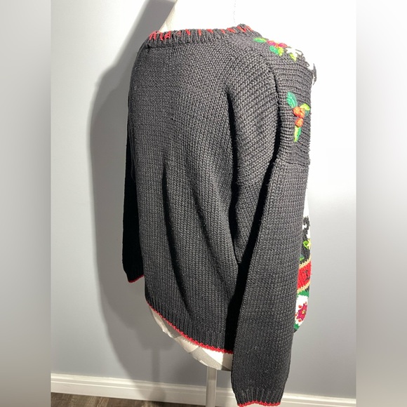 Holiday Black Cardigan Sweater - Picture 5 of 14